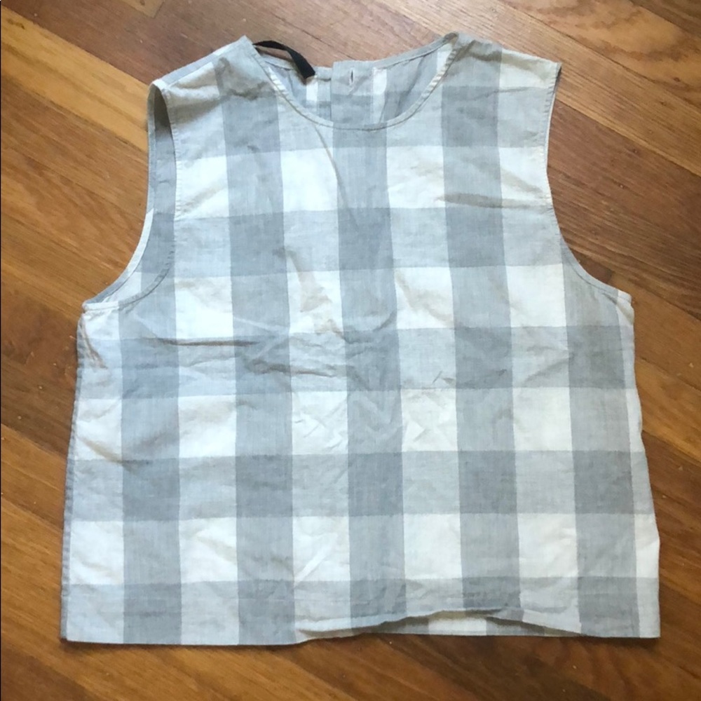 Jenni Kayne gray and white checker tank